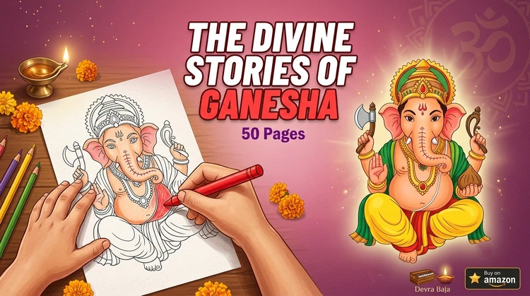 The Divine Stories of Lord Ganesha: बच्चों को संस्कारों से जोड़ने वाली एक सुंदर कलरिंग बुक